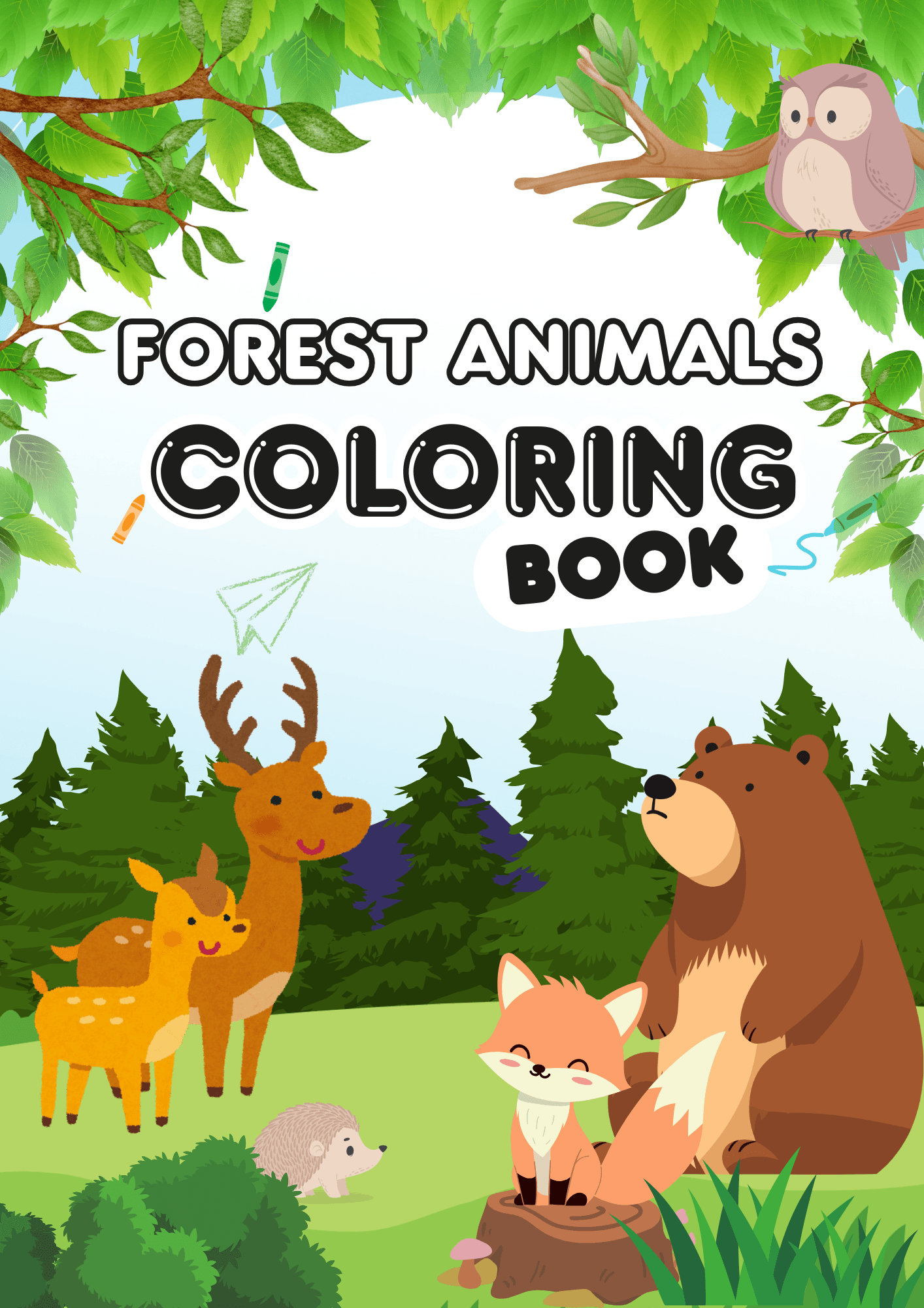Forest Animals Coloring Book
