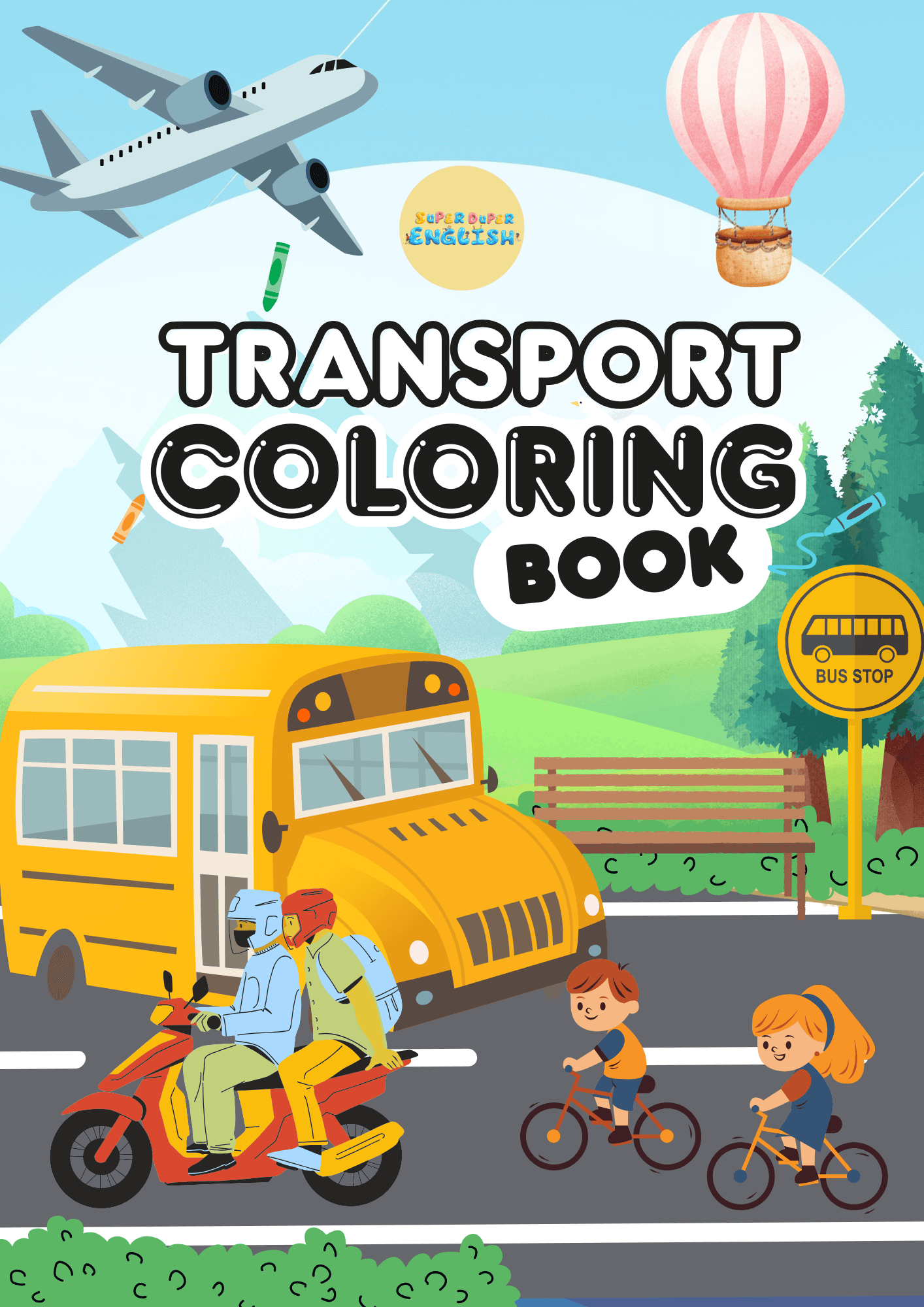 Transport Coloring Book